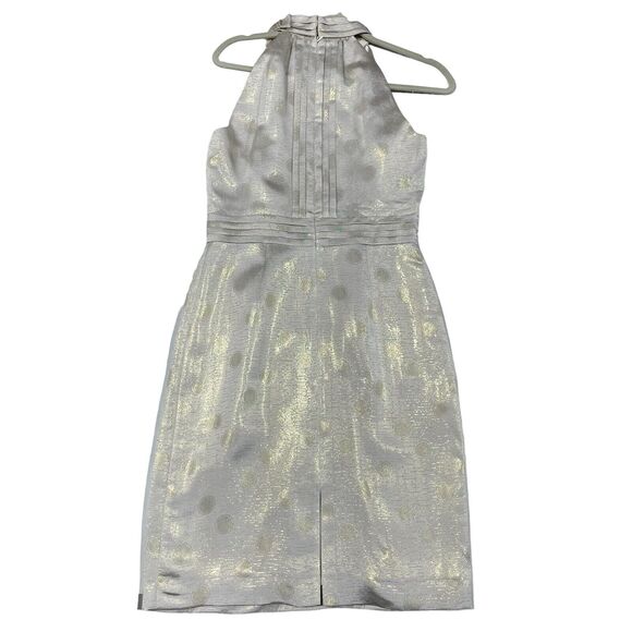 ANTONIO MELANI silk Sheath Dress Women 4 Halter Slimming Quiet Luxury Comfort - Picture 7 of 11